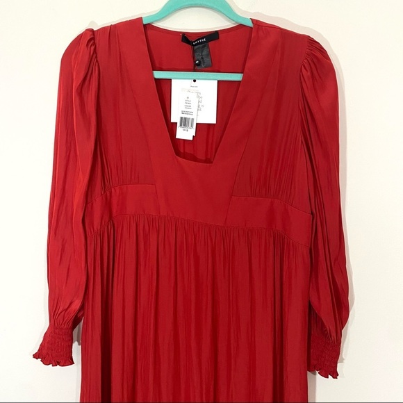 NWT Smythe Dirndl Midi Dress Crimson Red Small - Picture 4 of 7